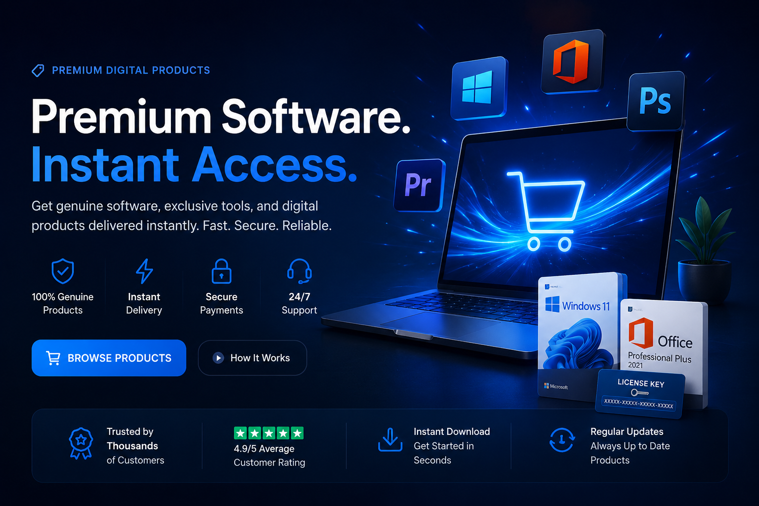Premium software and digital products